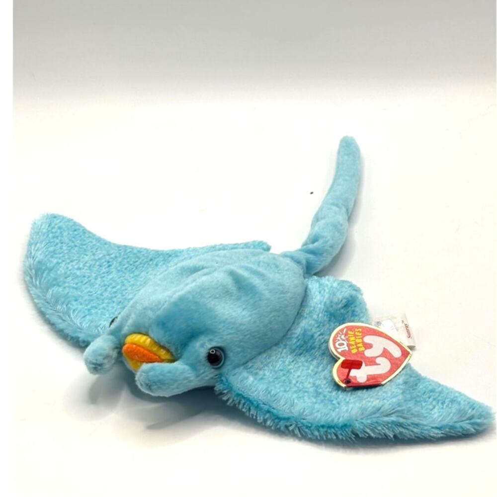 2002 Sunray Beanie Baby, "Sunray," Blue, 10th Anniversary Edition, Tag Mint